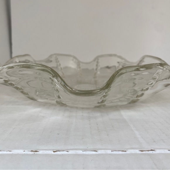 Federal Glass 𝅺Columbia Crystal 10” Ruffled Bowl and 11” Chop Plate - Picture 7 of 11